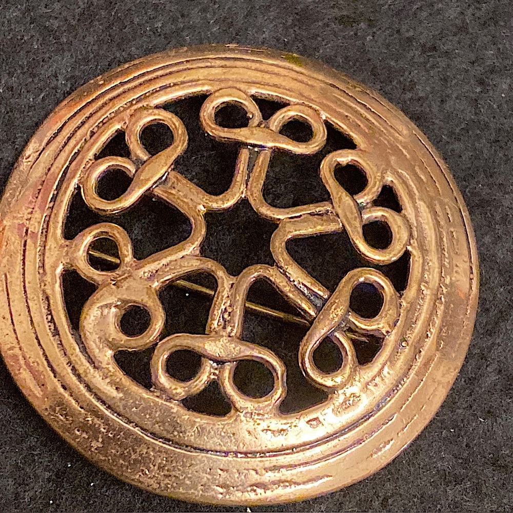 Eivind Hillestad Norway Norwegian Vintage Bronze Brooch Scandinavian Design. - Picture 1 of 4